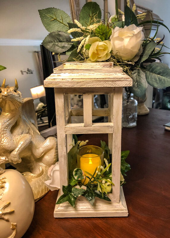 Handcrafted lantern candleholder by Di's Studio Designs.