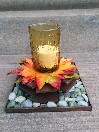 Autumn Bonfire Candleholder by Di's Studio Designs