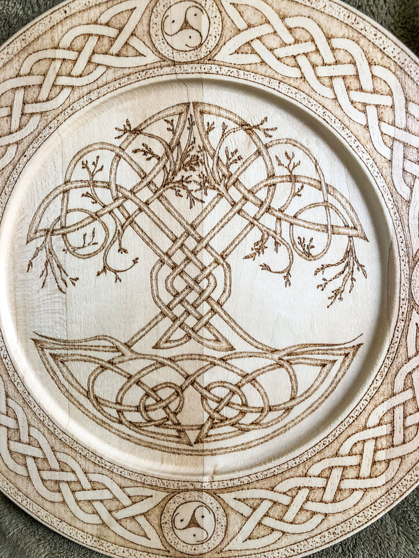 Celtic Tree of Life-Hand Painted - Fire Creek Clay LLC