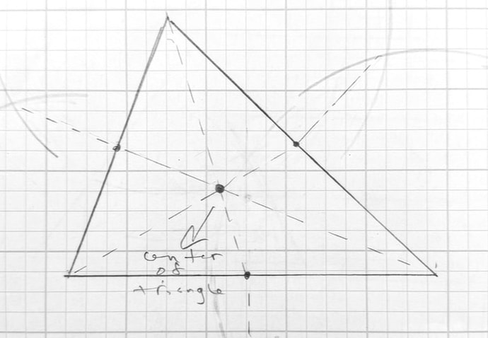 Finding the center of a triangle diagram 1.